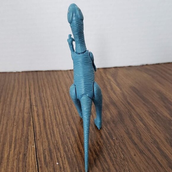 Dilophosaurus 5 Inch Blue Plastic Dinosaur Toy K&M 2001 - Picture 3 of 5